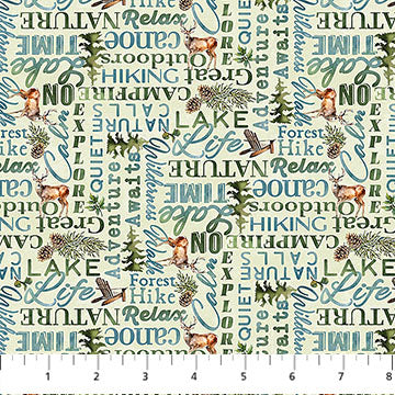 Lakeside Retreat - Words Light Green
