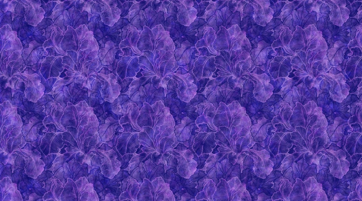 Infatuation - Iris Texture Bubbles Purple