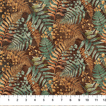 Stonehenge Rooted - Leaves Brown 17-1/2" Remnant