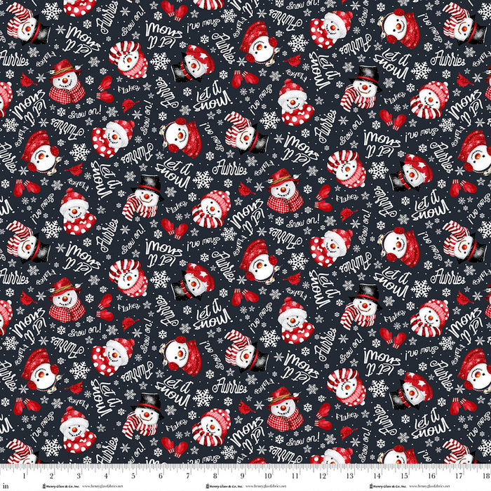 Snow Crew Flannel - Snowmen Black