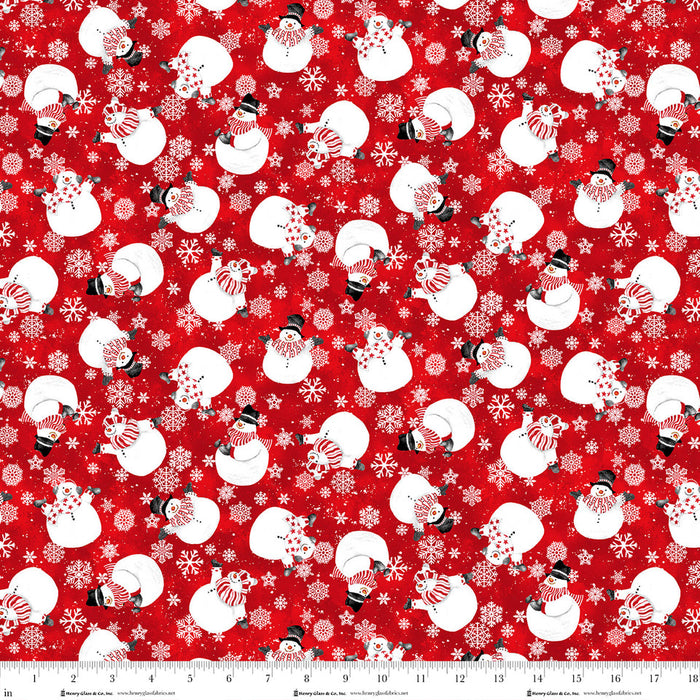 Snow Crew Flannel - Snowmen Red