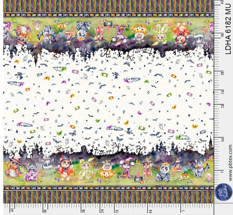 Little Darlings Halloween - Border Stripe White