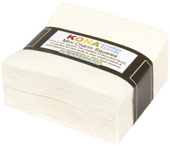 Kona Solid Mini Charm Square - Snow