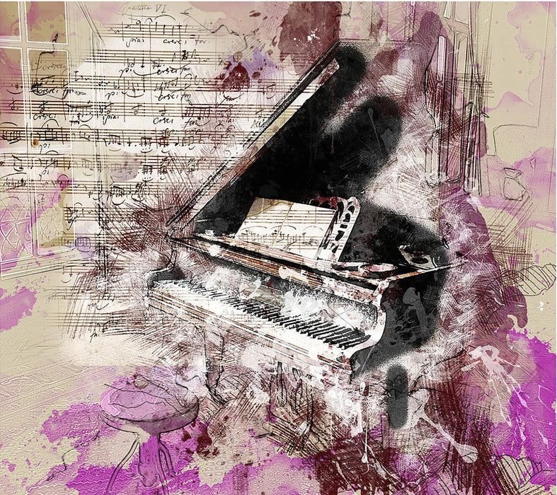 Abstract Piano Prepackaged Panel