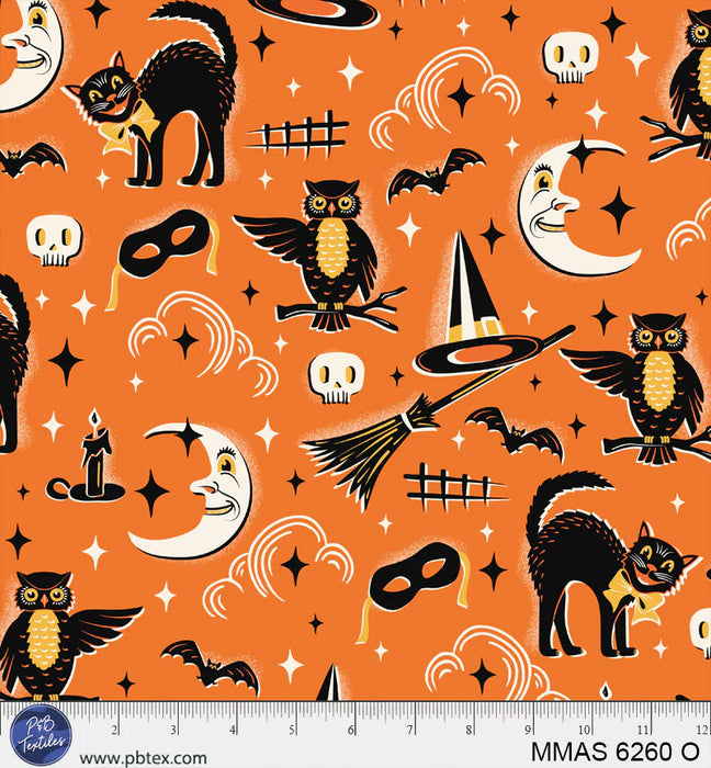 Midnight Masquerade - Vintage Halloween Orange