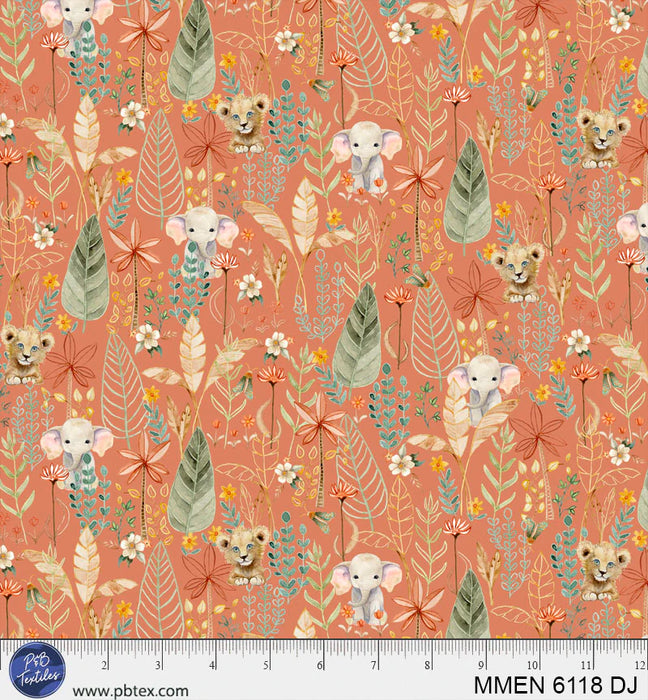 Mini Menagerie - Packed Animal Allover Dark Orange