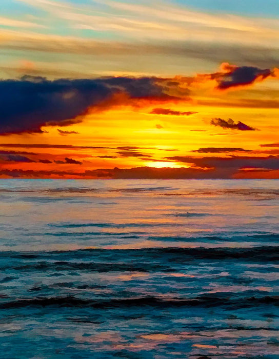 Winter Sunset Prepackaged Panel
