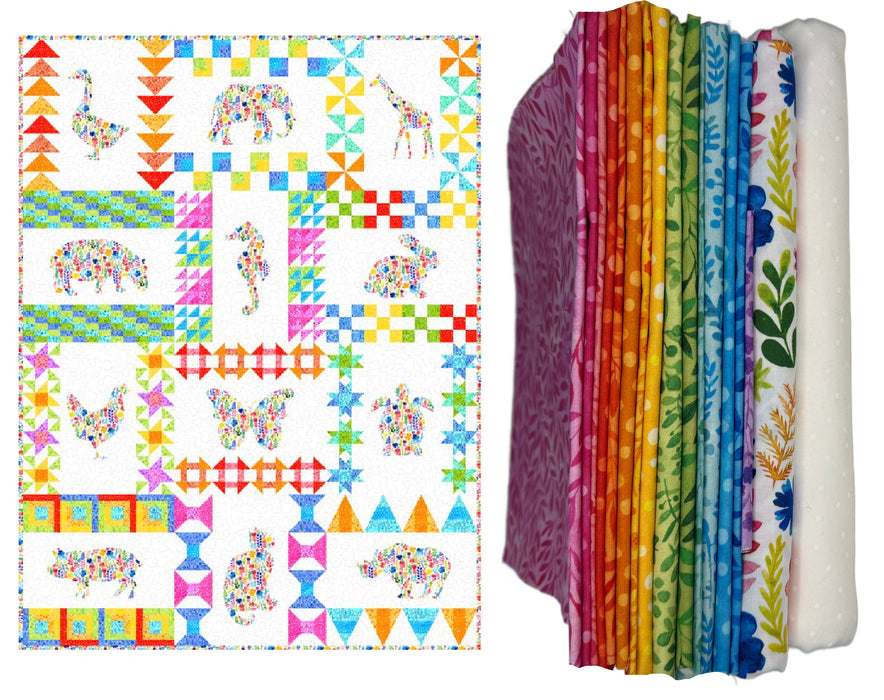 Floral Menagerie Quilt Kit