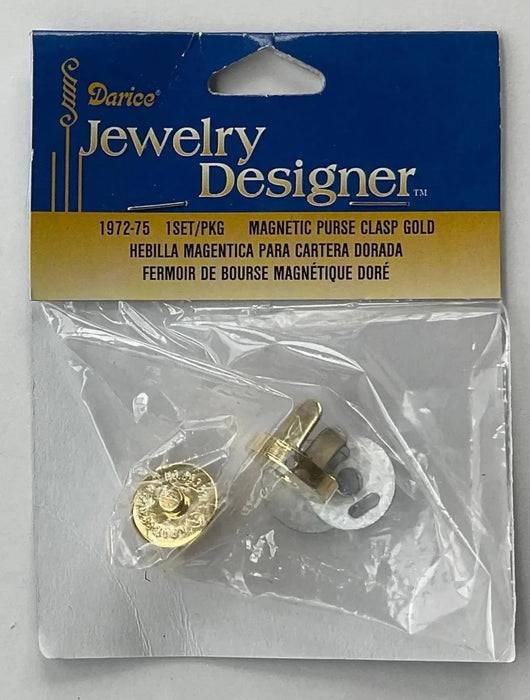 1/2" Magnetic Purse Clasp Gold