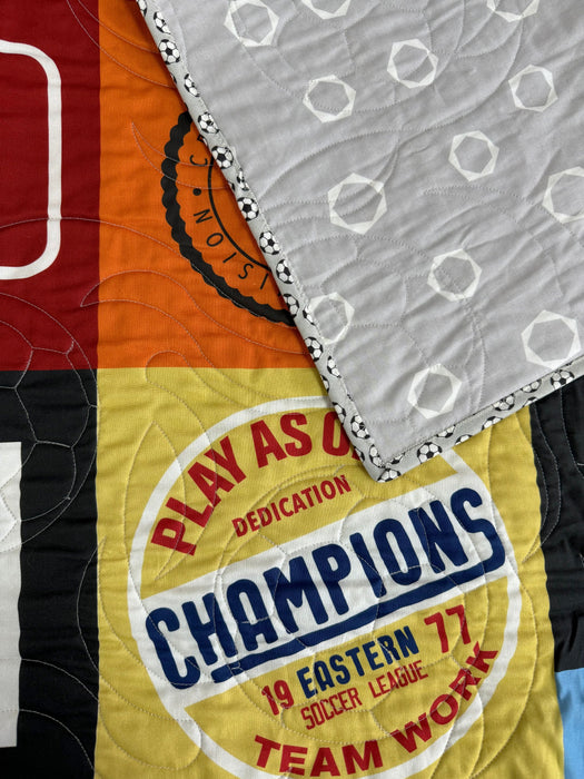 Varsity Soccer Cheater Panel Quilt