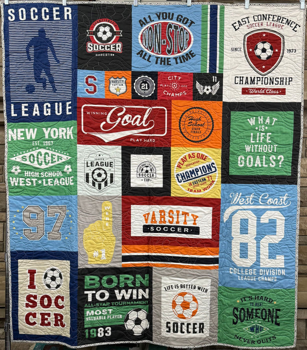 Varsity Soccer Cheater Panel Quilt