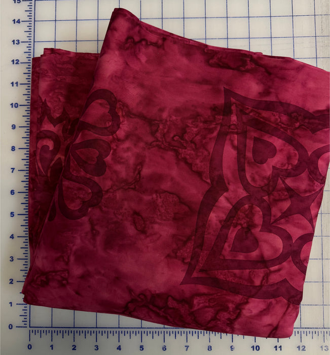 Heart Medallion Batik 9 Yard Piece