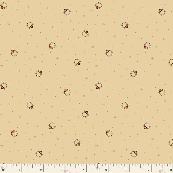Prairie Backgrounds II - Rosy Posy Cream 15" Remnant