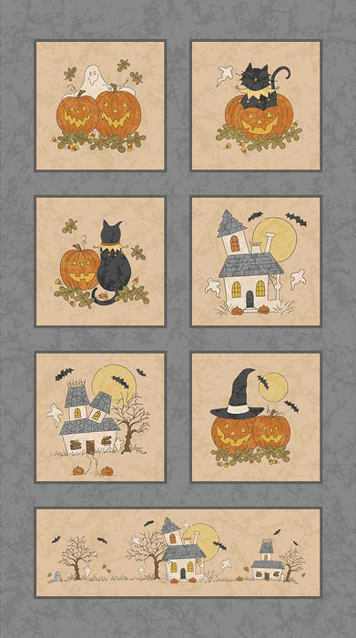 Halloween Haunts - Block Panel Gray