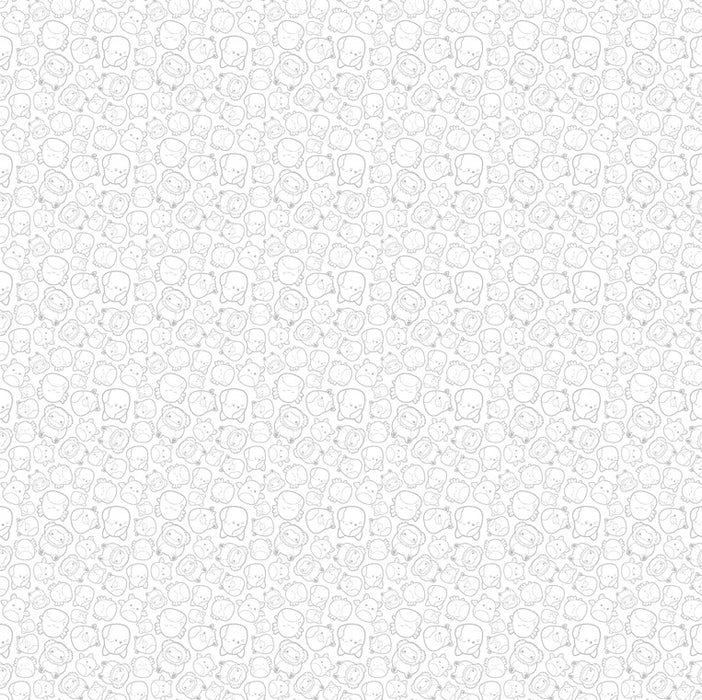 Squishmallows - Line Drawn White