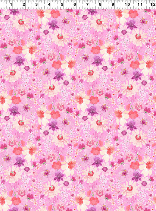 Spring Cheer - Daisies Light Raspberry