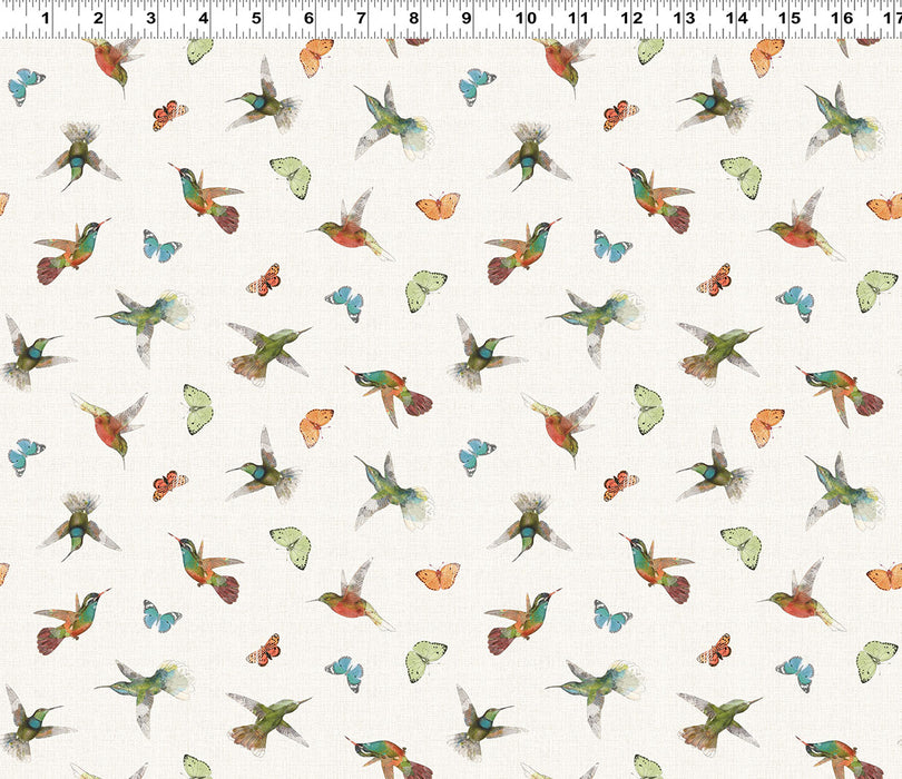 Hummingbird Days - Hummingbirds White