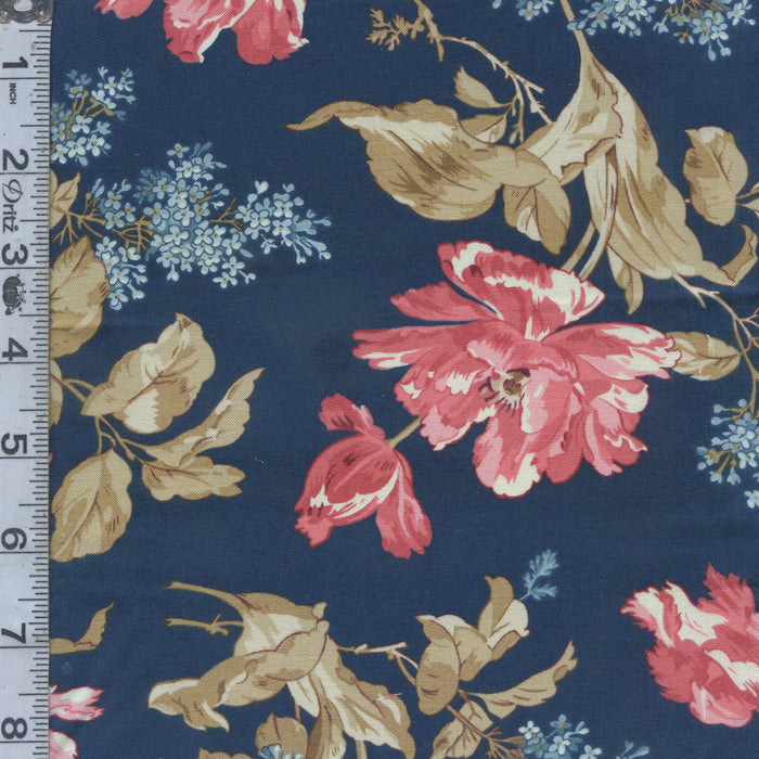 Lighthouse - Traditional Floral Navy 12" Remnant