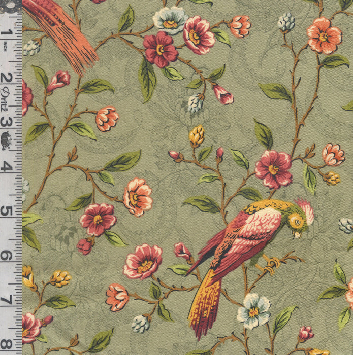 Bally Hall - Birds & Florals Green