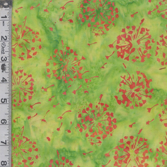 Summer Garden Batiks - Dandelions Green