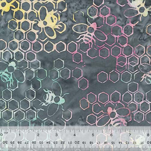 Whats the Buzz Batiks - Beehive Grey