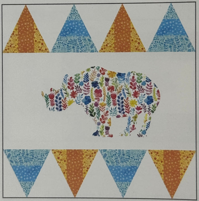Floral Menagerie 24" Block Rhino Kit
