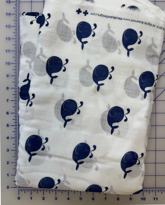 Blue Whale 56/58" Double Gauze 3 Yard Piece