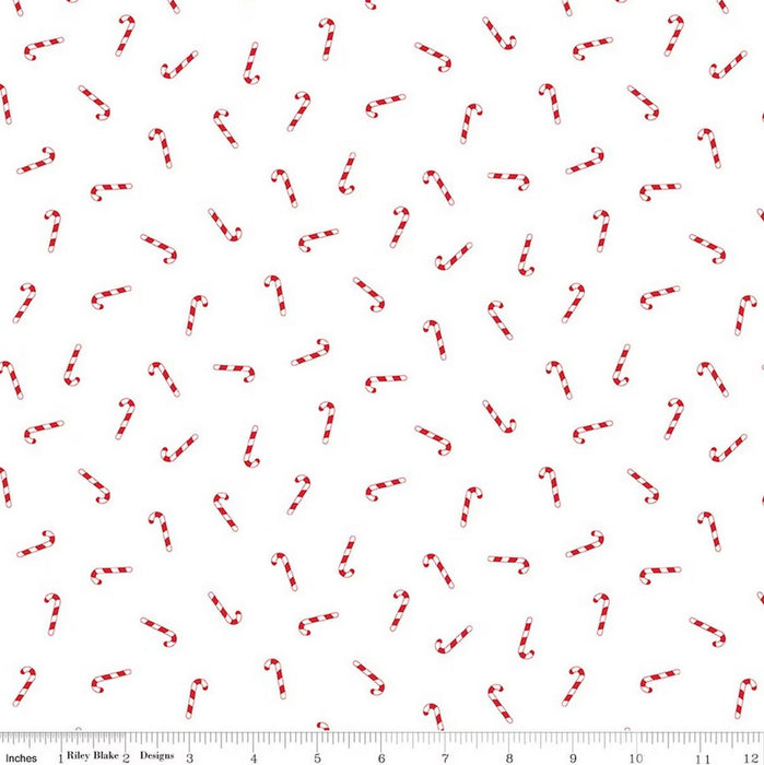 Seasonal Basics - Candy Canes White
