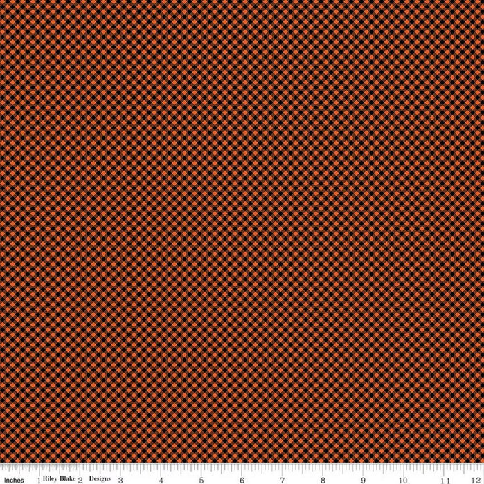 Seasonal Basics - Gingham Black Orange