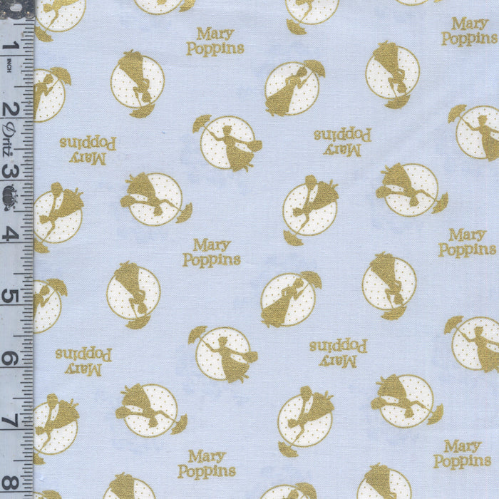Mary Poppins Metallic - Tossed Frames Light Blue