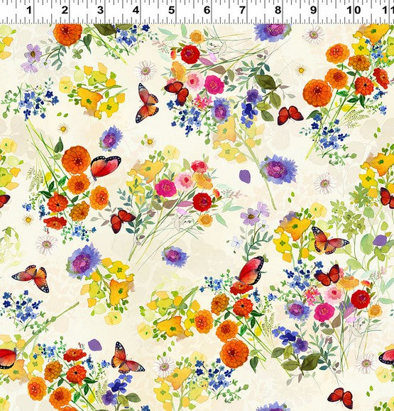Fleur de Rose - Butterfly Garden Light Cream