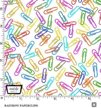 Books Are Magic - Rainbow Paperclips White