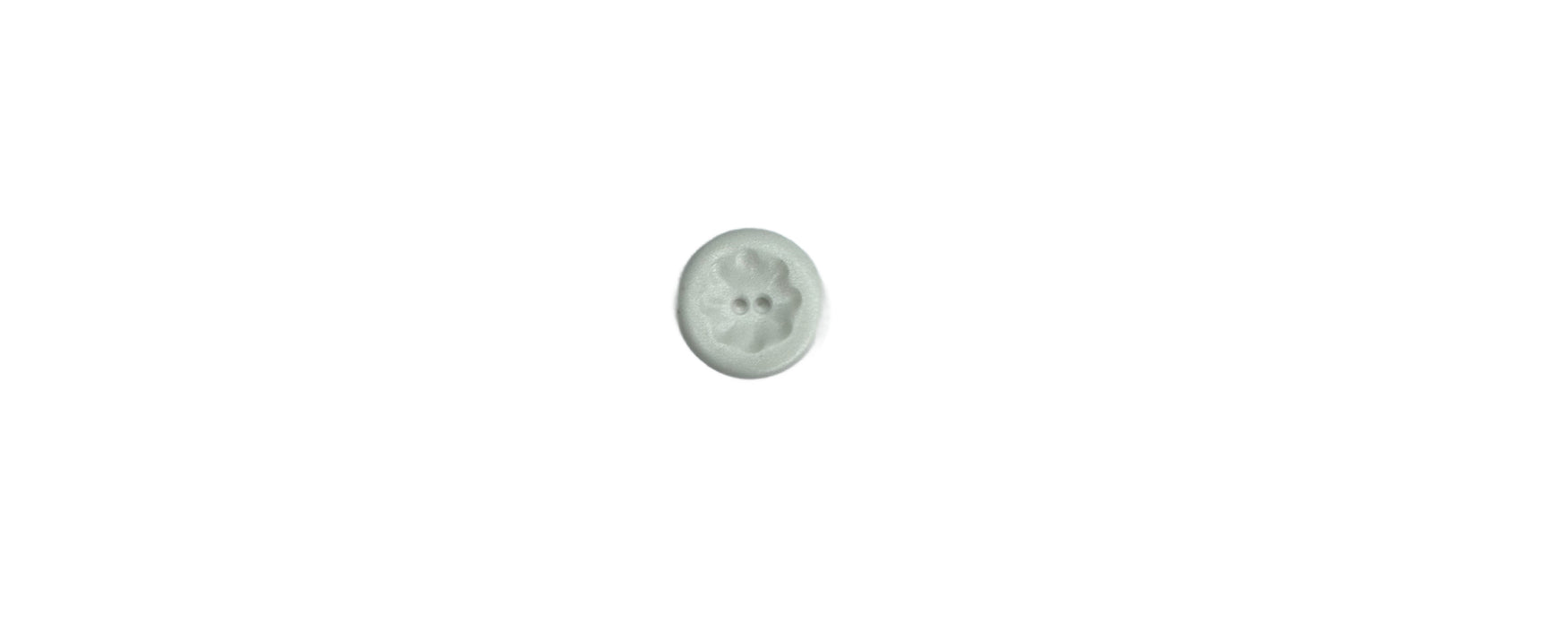 Fashion Button 13mm Round - White