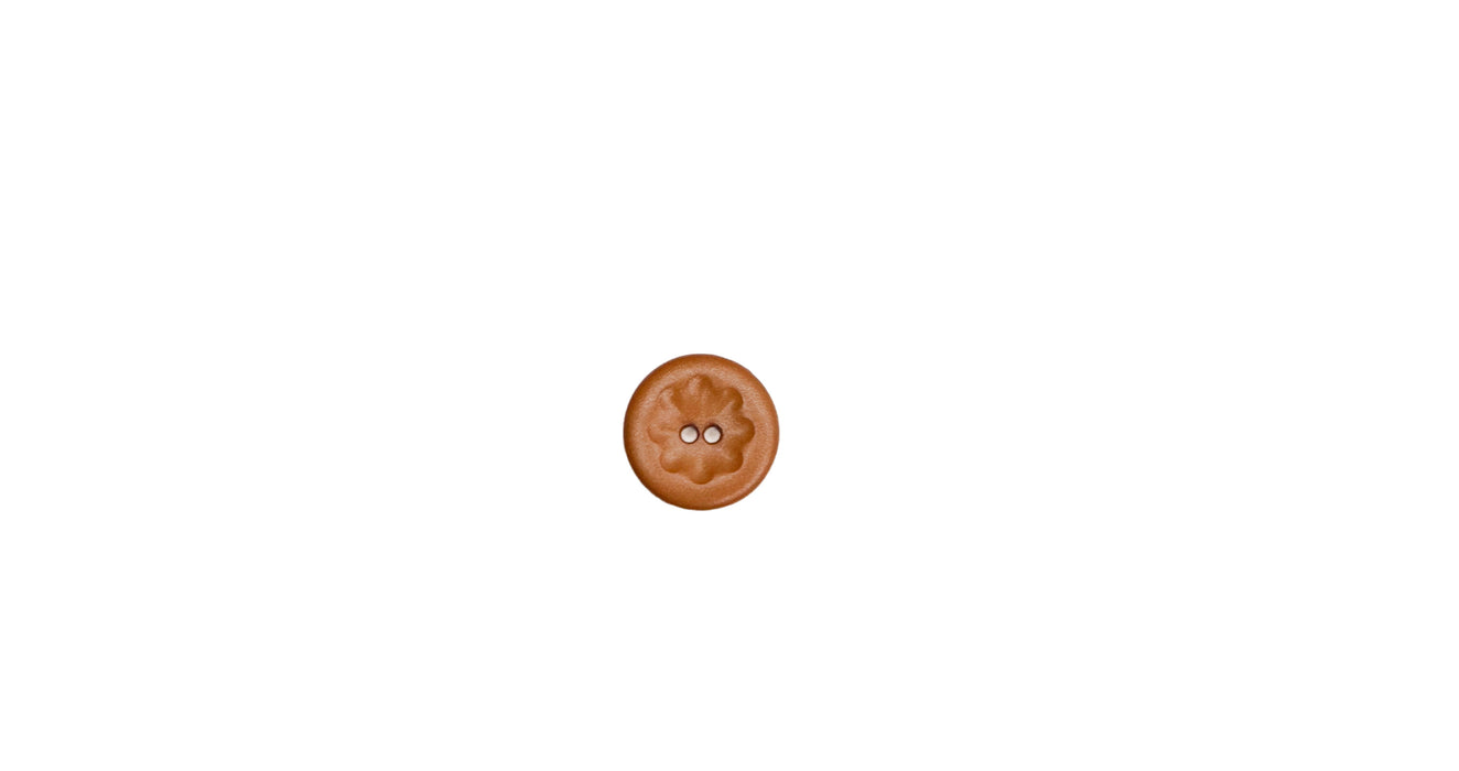 Fashion Button 13mm Round - Warm Brown