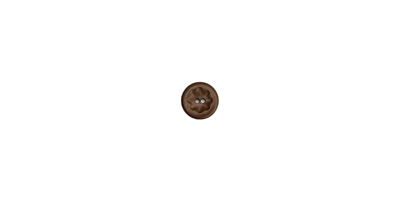 Fashion Button 13mm Round - Chocolate