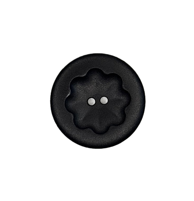 Fashion Button 25mm Round - Black