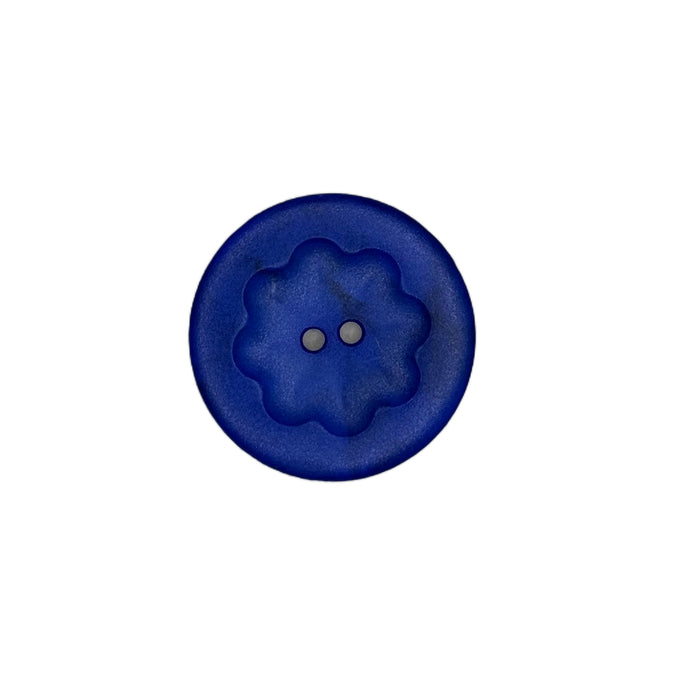 Fashion Button 25mm Round - Marbled Royal