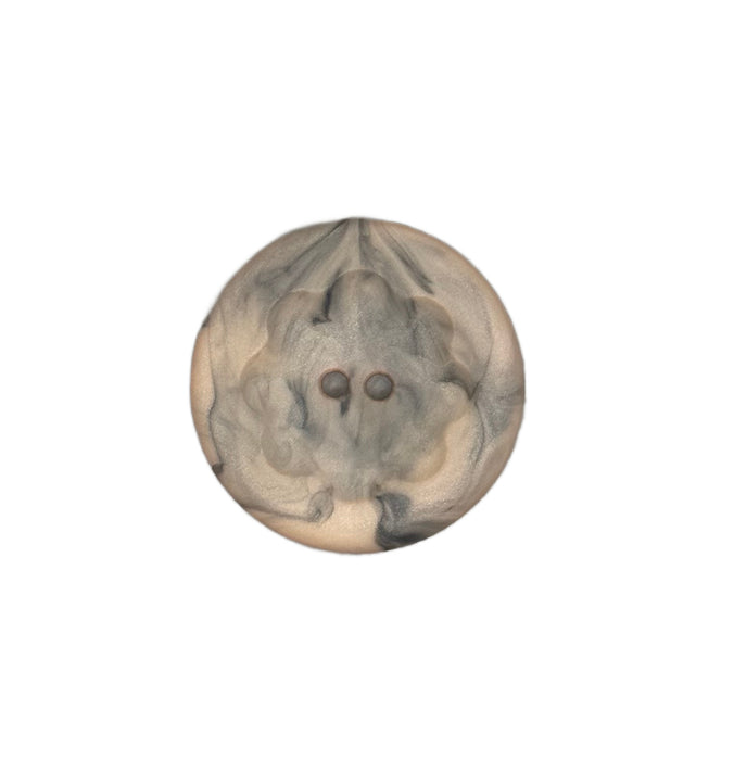Fashion Button 25mm Round - Marbled Beige