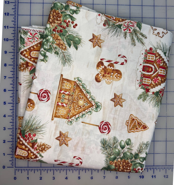 Gingerbread Lane Houses 4 Yard Piece
