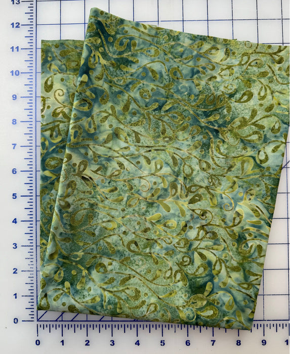 Maywood Batik Green 3/4 Yard Piece
