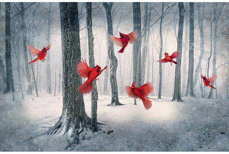 Call Of The Wild Digital Print Panel - Cardinal