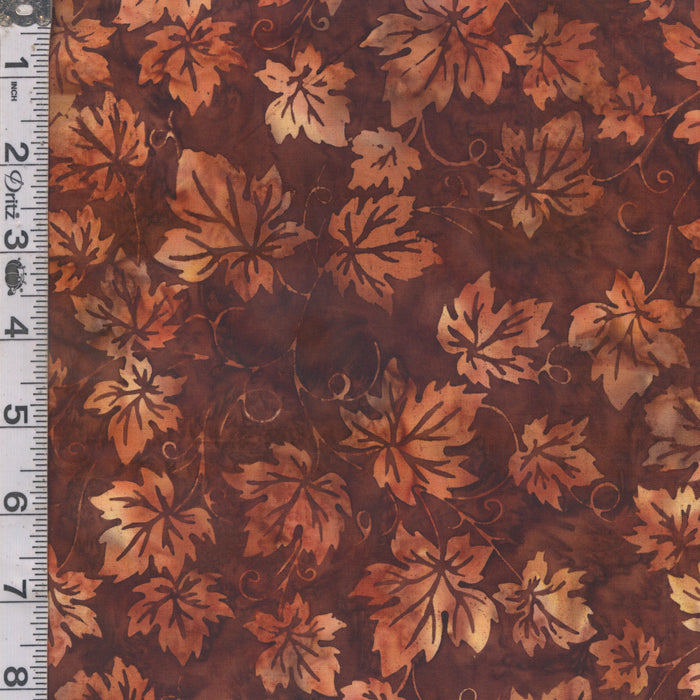 Coffee Shoppe Batiks - Autumn Leaves Brownie