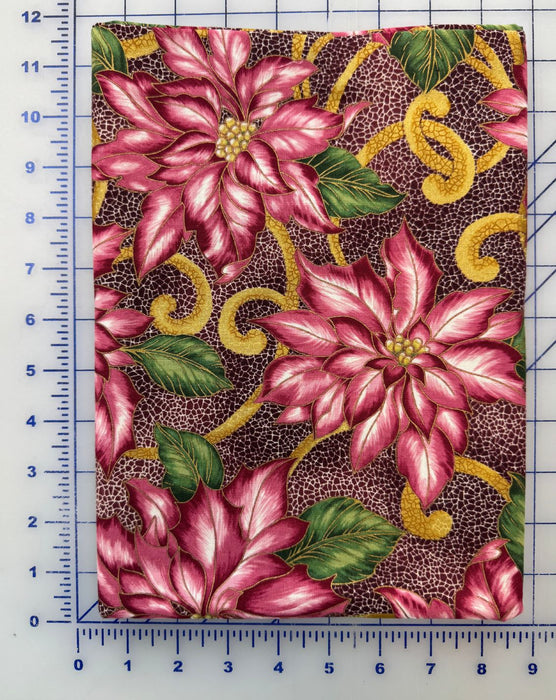 Holiday Flourish Poinsettias 1-1/4 Yard Piece