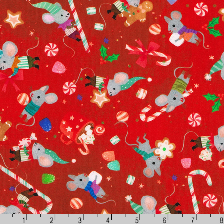 Jingle Pals - Candy Cane Mouse Cranberry 14" Remnant