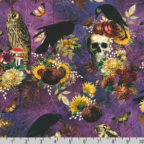 Ravenwood - Autumn Floral Midnight Purple