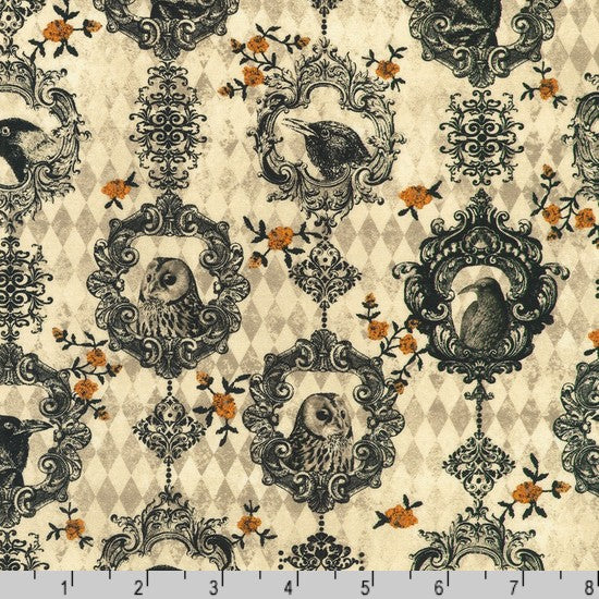 Ravenwood - Damask Raven Frames Bone