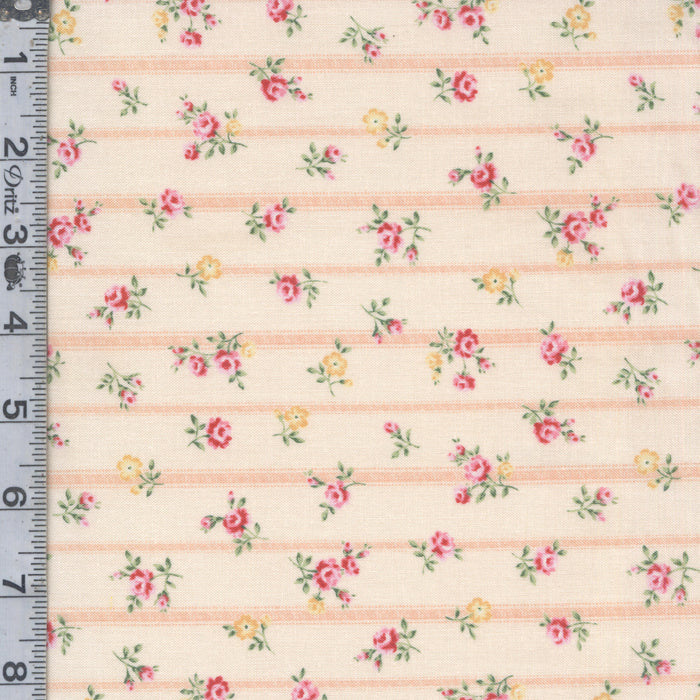 Flower Fields - Ditsy Stripe Light Pink