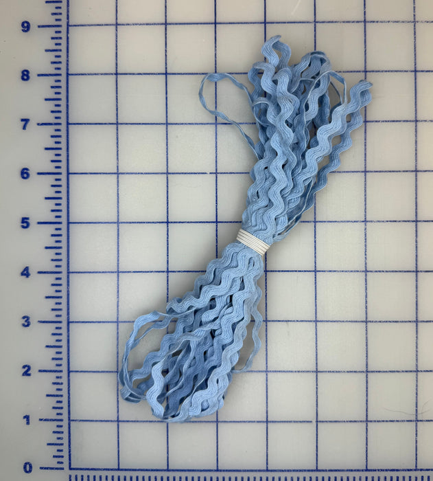 Light Blue 1/4" Ric Rac 5 Yard Piece