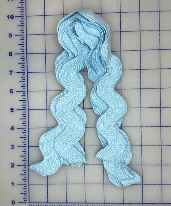 Light Blue 1-3/8" Ric Rac 2-1/2 Yard Piece