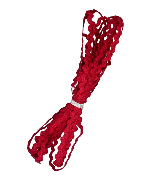Light Red 1/4" Ric Rac 5 Yard Piece